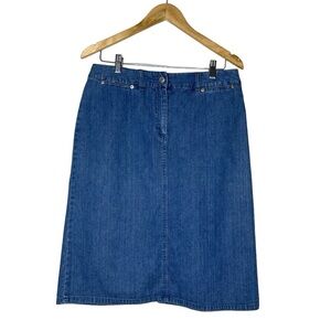 PENDLETON Deim Blue Jean Skirt‎ Women’s  Size 10 A Line Back Slit 2 Pockets.